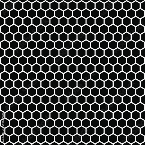 Abstract geometric hexagon black and white pattern background. Vector illustration. EPS 10