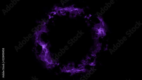 colorful energy shockwave on black background