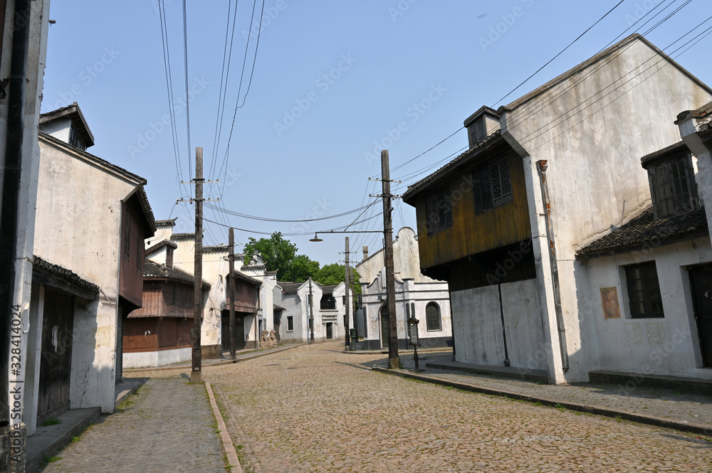 Old buildings on the historic streets of Shanghai, China Old buildings on the historic streets of Shanghai, China