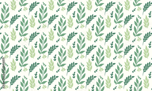 Modern Botanical leaf pattern background  with seamless flower design.