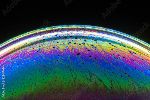 Colourful abstract background with soap bubble © Maizal