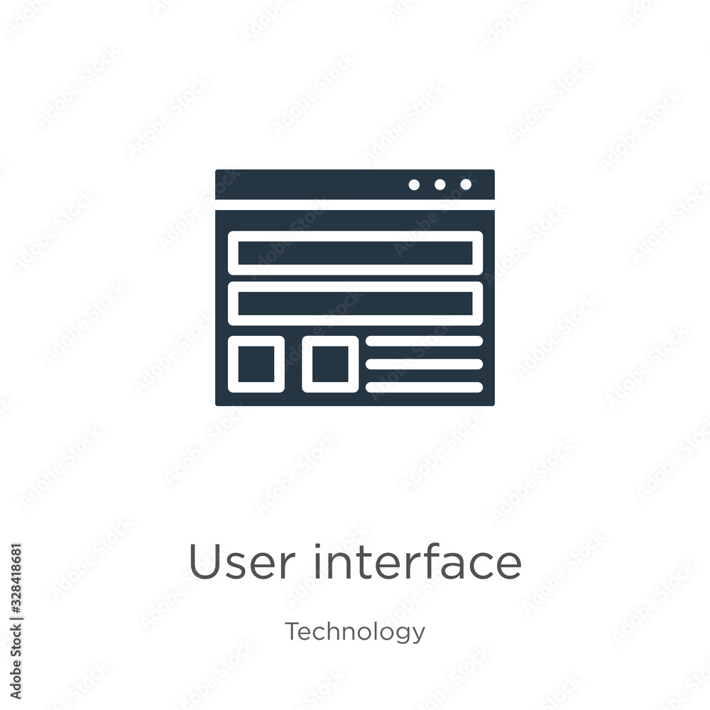 User interface icon vector. Trendy flat user interface icon from technology collection isolated on white background. Vector illustration can be used for web and mobile graphic design, logo, eps10 User interface icon vector. Trendy flat user interface icon from technology collection isolated on white background. Vector illustration can be used for web and mobile graphic design, logo, eps10