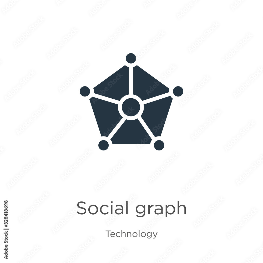 Social graph icon vector. Trendy flat social graph icon from technology collection isolated on white background. Vector illustration can be used for web and mobile graphic design, logo, eps10 Social graph icon vector. Trendy flat social graph icon from technology collection isolated on white background. Vector illustration can be used for web and mobile graphic design, logo, eps10