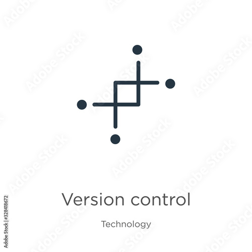 Version control icon vector. Trendy flat version control icon from technology collection isolated on white background. Vector illustration can be used for web and mobile graphic design, logo, eps10