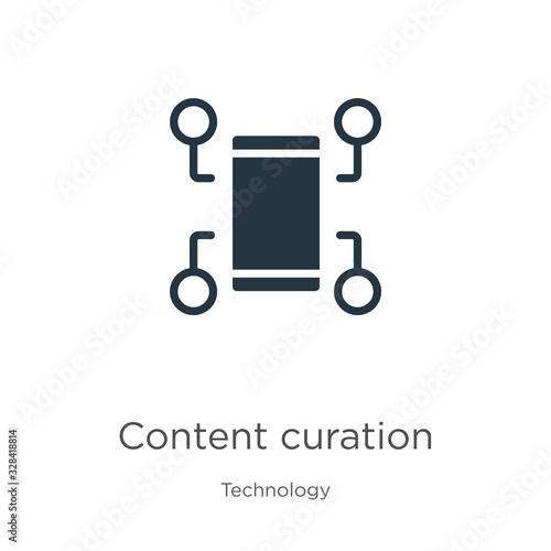 Content curation icon vector. Trendy flat content curation icon from technology collection isolated on white background. Vector illustration can be used for web and mobile graphic design, logo, eps10