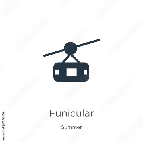Funicular icon vector. Trendy flat funicular icon from summer collection isolated on white background. Vector illustration can be used for web and mobile graphic design, logo, eps10