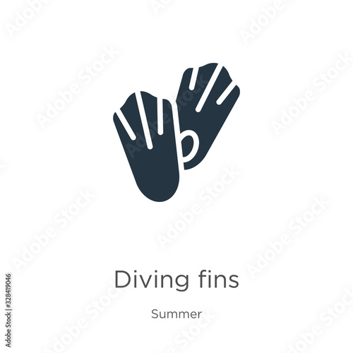 Diving fins icon vector. Trendy flat diving fins icon from summer collection isolated on white background. Vector illustration can be used for web and mobile graphic design, logo, eps10 © Premium Art