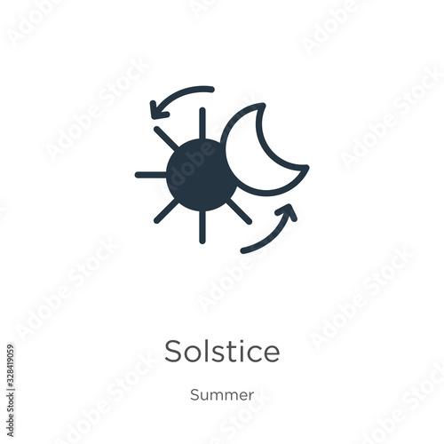 Solstice icon vector. Trendy flat solstice icon from summer collection isolated on white background. Vector illustration can be used for web and mobile graphic design, logo, eps10