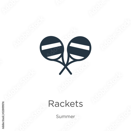 Rackets icon vector. Trendy flat rackets icon from summer collection isolated on white background. Vector illustration can be used for web and mobile graphic design, logo, eps10