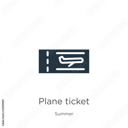 Free Download Plane ticket icon vector. Trendy flat plane ticket icon from summer collection isolated on white background. Vector illustration can be used for web and mobile graphic design, logo, eps10 - GFXLoad