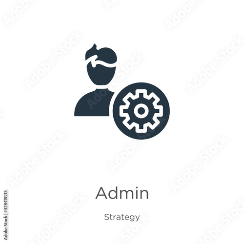 Admin icon vector. Trendy flat admin icon from strategy collection isolated on white background. Vector illustration can be used for web and mobile graphic design, logo, eps10