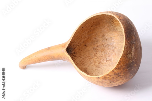 Calabashes on a white background