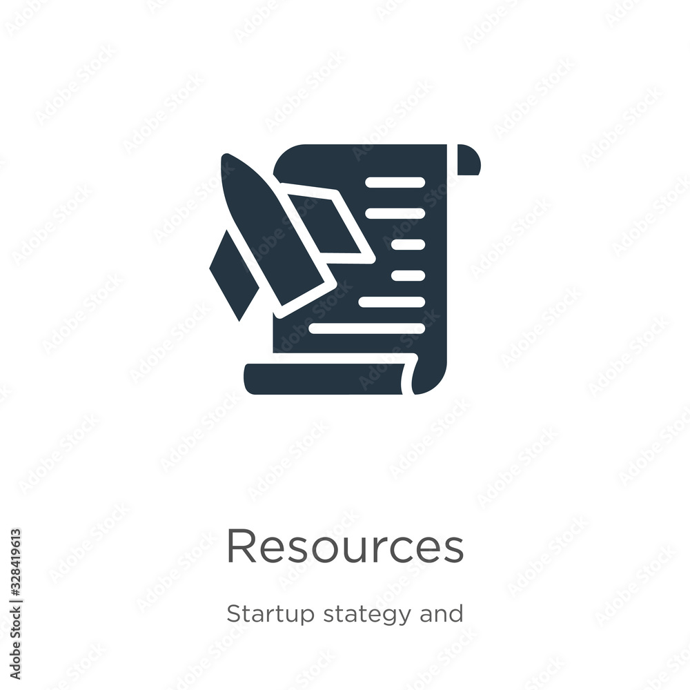 Resources icon vector. Trendy flat resources icon from startup stategy and success collection isolated on white background. Vector illustration can be used for web and mobile graphic design, logo, Resources icon vector. Trendy flat resources icon from startup stategy and success collection isolated on white background. Vector illustration can be used for web and mobile graphic design, logo,