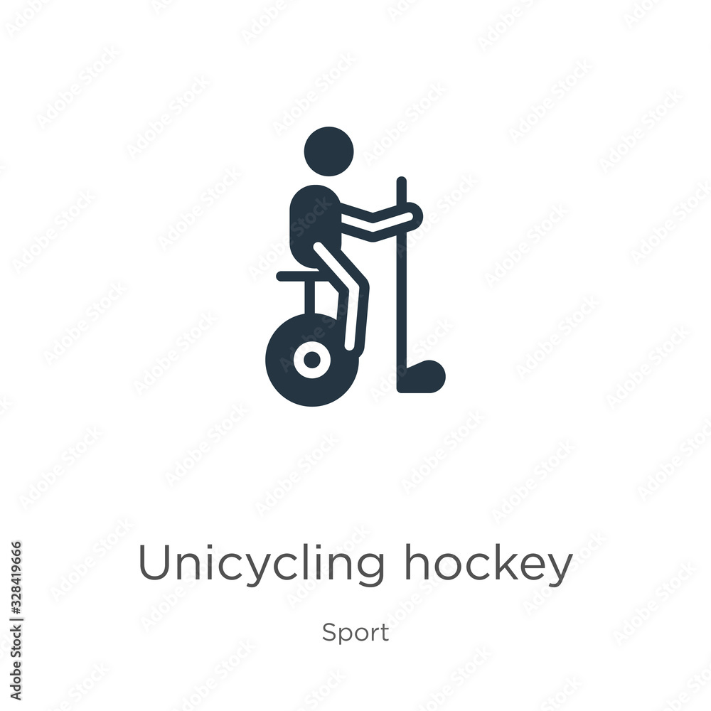 Unicycling hockey icon vector. Trendy flat unicycling hockey icon from sport collection isolated on white background. Vector illustration can be used for web and mobile graphic design, logo, eps10 Unicycling hockey icon vector. Trendy flat unicycling hockey icon from sport collection isolated on white background. Vector illustration can be used for web and mobile graphic design, logo, eps10