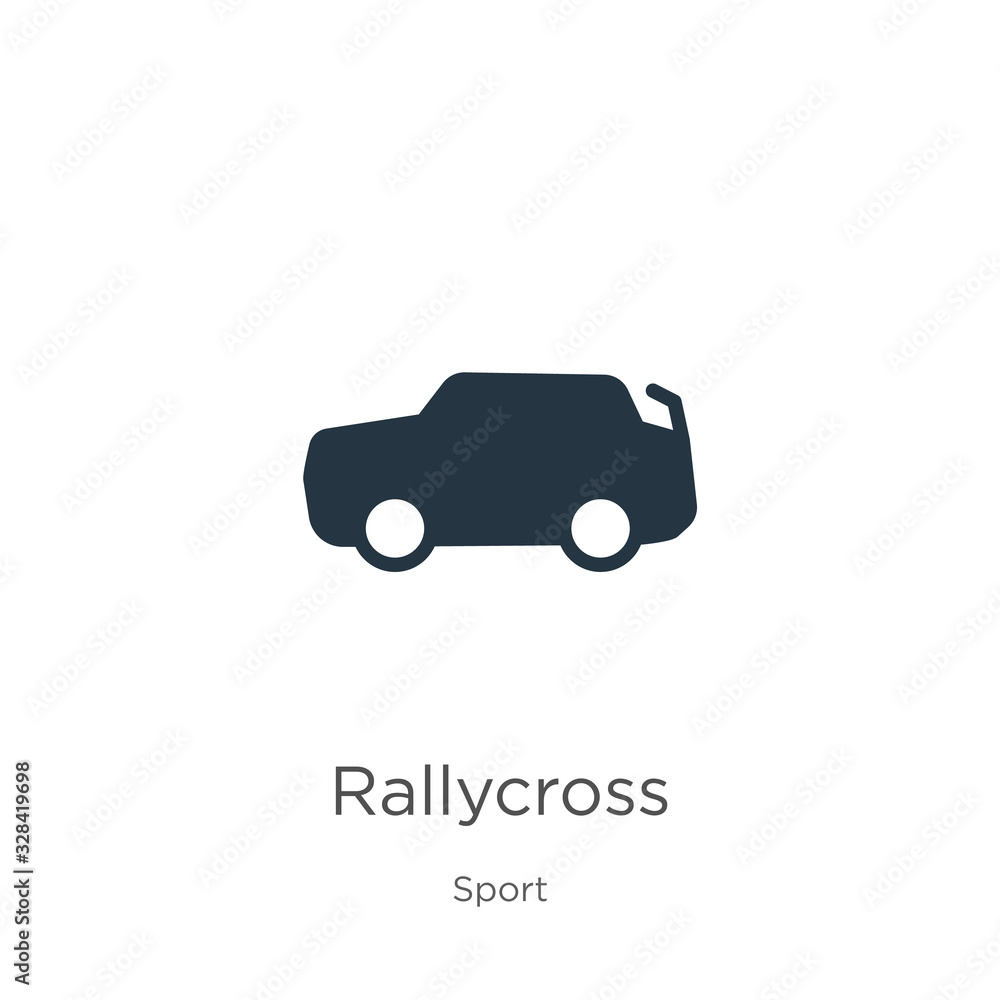 Rallycross icon vector. Trendy flat rallycross icon from sport collection isolated on white background. Vector illustration can be used for web and mobile graphic design, logo, eps10