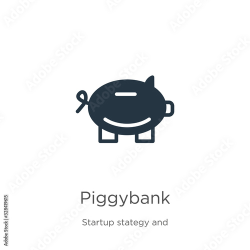 Piggybank icon vector. Trendy flat piggybank icon from startup stategy and success collection isolated on white background. Vector illustration can be used for web and mobile graphic design, logo, photo