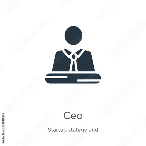 Ceo icon vector. Trendy flat ceo icon from startup stategy and success collection isolated on white background. Vector illustration can be used for web and mobile graphic design, logo, eps10