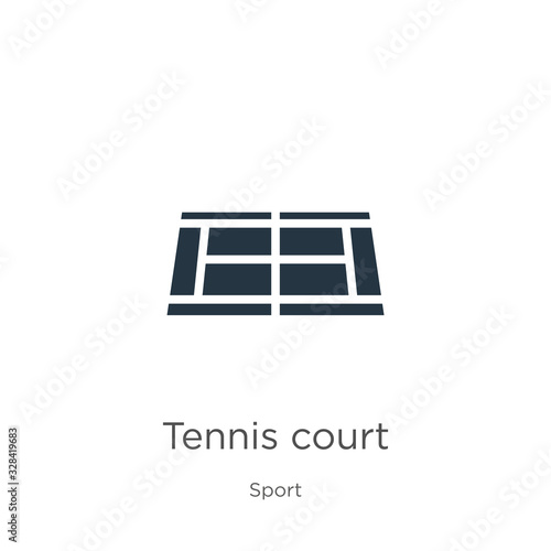 Tennis court icon vector. Trendy flat tennis court icon from sport collection isolated on white background. Vector illustration can be used for web and mobile graphic design, logo, eps10