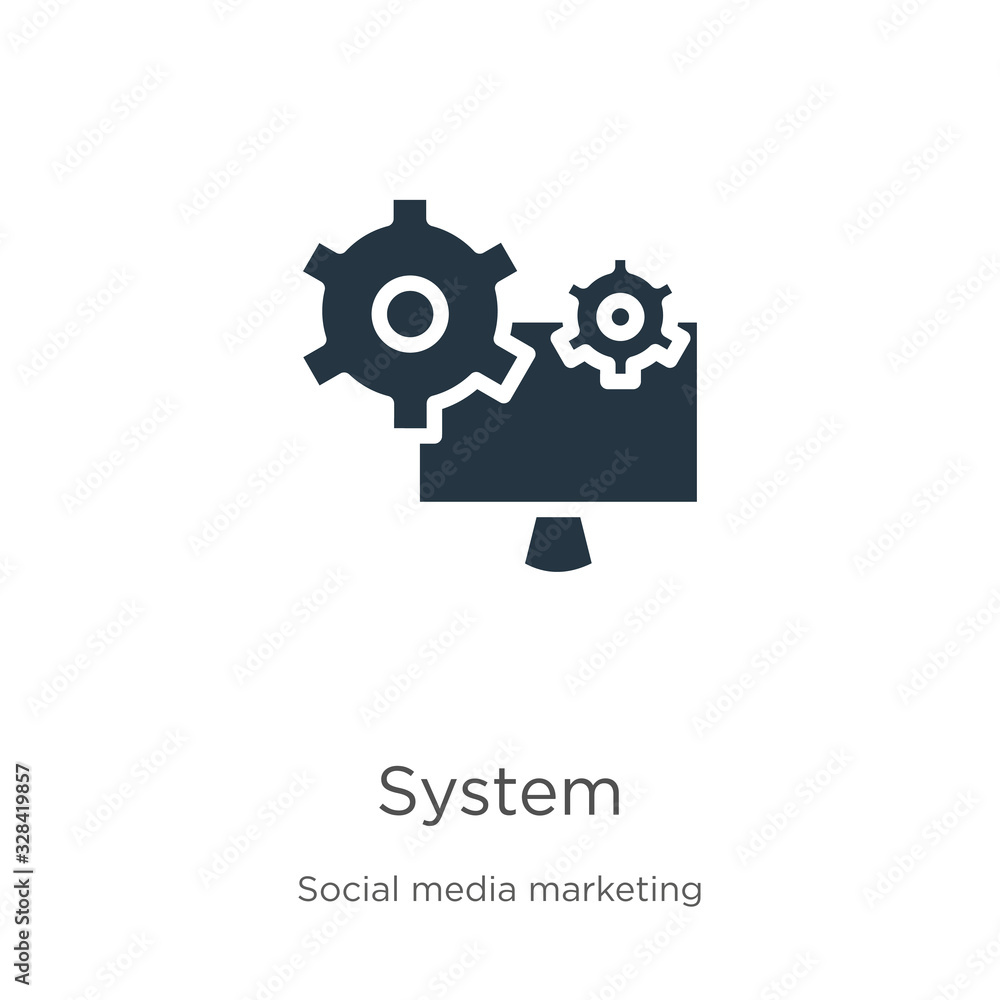 System icon vector. Trendy flat system icon from social media collection isolated on white background. Vector illustration can be used for web and mobile graphic design, logo, eps10