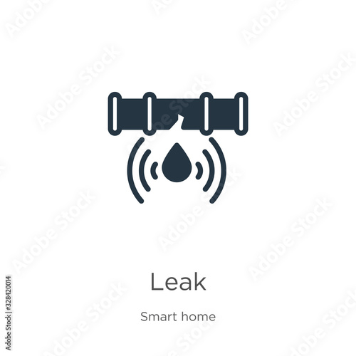 Leak icon vector. Trendy flat leak icon from smart house collection isolated on white background. Vector illustration can be used for web and mobile graphic design, logo, eps10