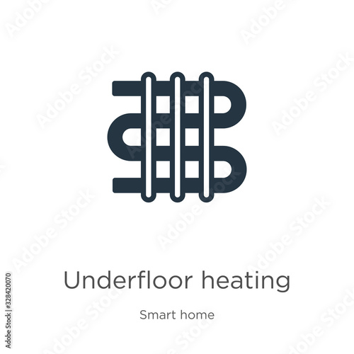 Underfloor heating icon vector. Trendy flat underfloor heating icon from smart home collection isolated on white background. Vector illustration can be used for web and mobile graphic design, logo,