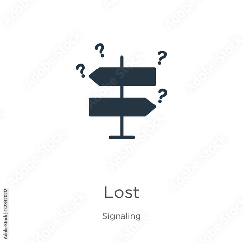 Lost icon vector. Trendy flat lost icon from signaling collection isolated on white background. Vector illustration can be used for web and mobile graphic design, logo, eps10