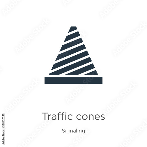 Traffic cones icon vector. Trendy flat traffic cones icon from signaling collection isolated on white background. Vector illustration can be used for web and mobile graphic design  logo  eps10
