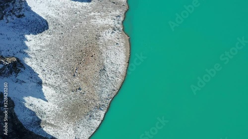 drone emerald green of alakul lake  photo