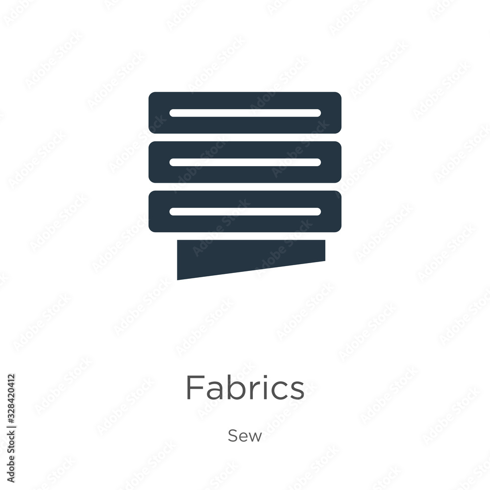 Fabrics icon vector. Trendy flat fabrics icon from sew collection isolated on white background. Vector illustration can be used for web and mobile graphic design, logo, eps10 Fabrics icon vector. Trendy flat fabrics icon from sew collection isolated on white background. Vector illustration can be used for web and mobile graphic design, logo, eps10