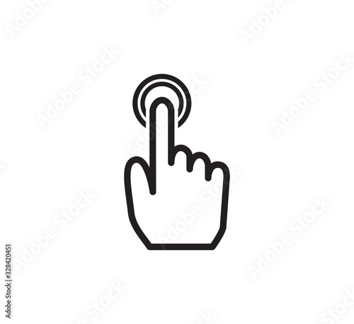 Finger hand gesture icon vector logo design template