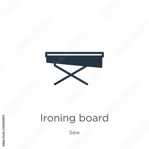 Ironing board icon vector. Trendy flat ironing board icon from sew collection isolated on white background. Vector illustration can be used for web and mobile graphic design, logo, eps10