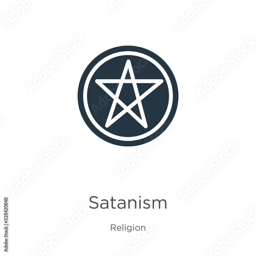 Satanism icon vector. Trendy flat satanism icon from religion collection isolated on white background. Vector illustration can be used for web and mobile graphic design, logo, eps10