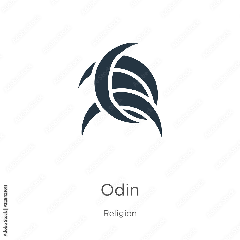 Odin icon vector. Trendy flat odin icon from religion collection isolated on white background. Vector illustration can be used for web and mobile graphic design, logo, eps10 Odin icon vector. Trendy flat odin icon from religion collection isolated on white background. Vector illustration can be used for web and mobile graphic design, logo, eps10
