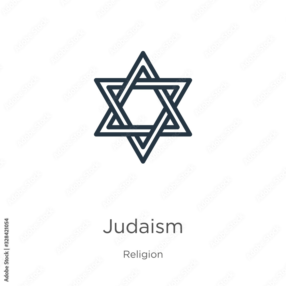 Judaism icon vector. Trendy flat judaism icon from religion collection isolated on white background. Vector illustration can be used for web and mobile graphic design, logo, eps10 Judaism icon vector. Trendy flat judaism icon from religion collection isolated on white background. Vector illustration can be used for web and mobile graphic design, logo, eps10
