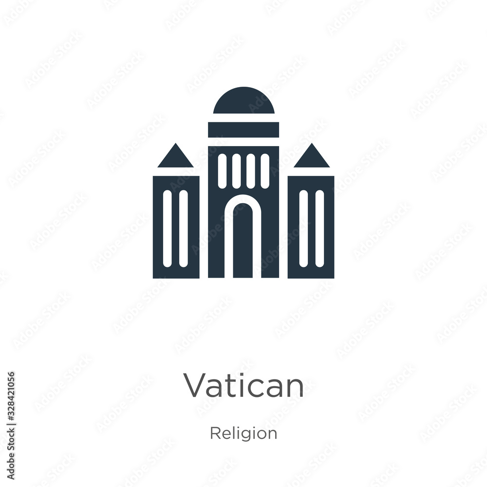 Vatican icon vector. Trendy flat vatican icon from religion collection isolated on white background. Vector illustration can be used for web and mobile graphic design, logo, eps10