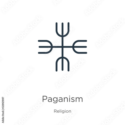 Paganism icon vector. Trendy flat paganism icon from religion collection isolated on white background. Vector illustration can be used for web and mobile graphic design, logo, eps10