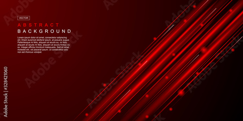 Abstract red light of high speed motion technology background	