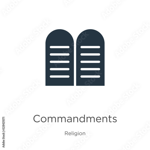 Commandments icon vector. Trendy flat commandments icon from religion collection isolated on white background. Vector illustration can be used for web and mobile graphic design, logo, eps10