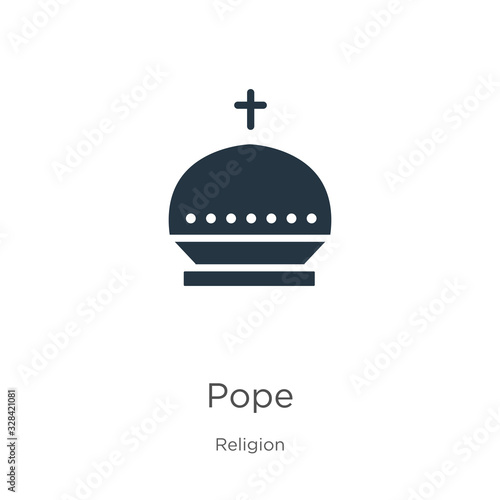 Pope icon vector. Trendy flat pope icon from religion collection isolated on white background. Vector illustration can be used for web and mobile graphic design, logo, eps10