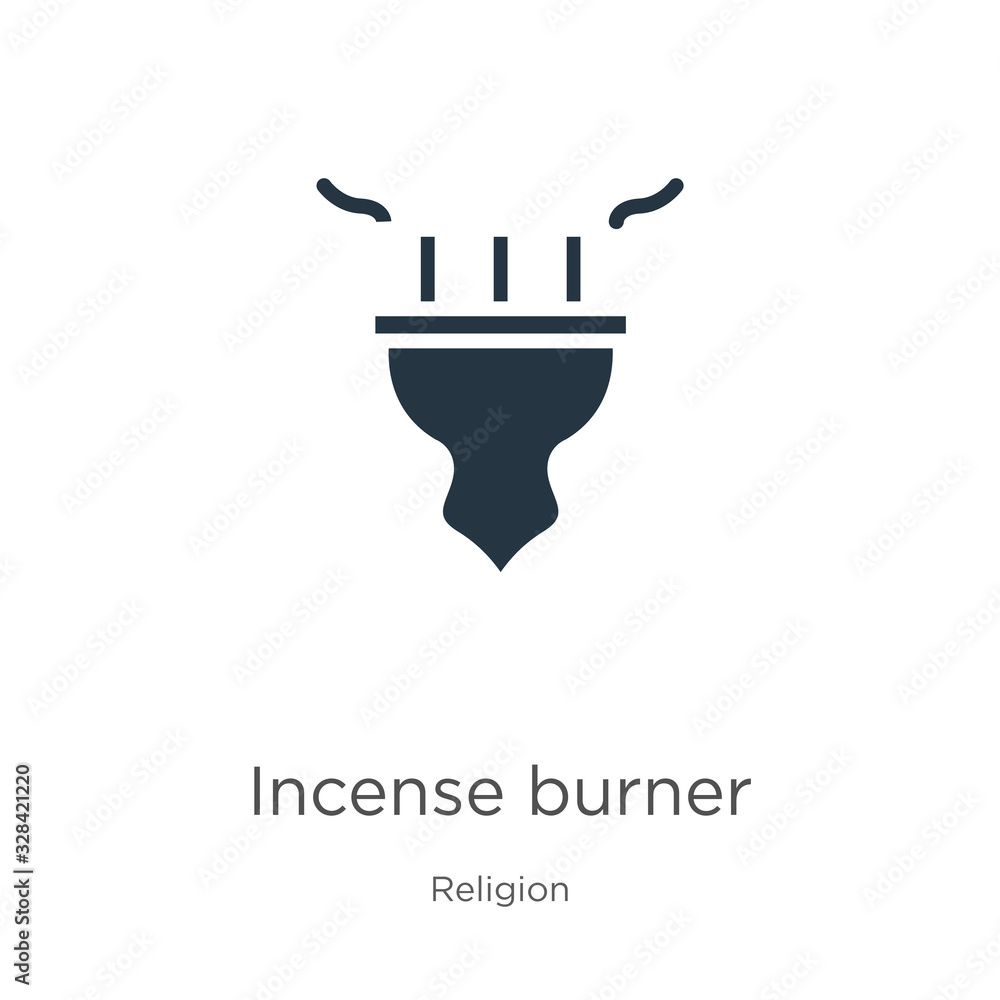 Incense burner icon vector. Trendy flat incense burner icon from religion collection isolated on white background. Vector illustration can be used for web and mobile graphic design, logo, eps10 Incense burner icon vector. Trendy flat incense burner icon from religion collection isolated on white background. Vector illustration can be used for web and mobile graphic design, logo, eps10