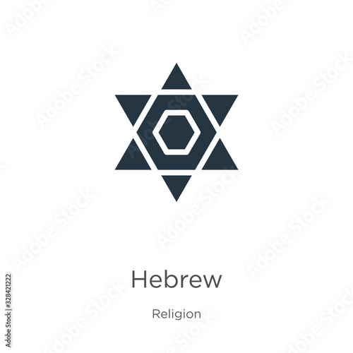 Hebrew icon vector. Trendy flat hebrew icon from religion collection isolated on white background. Vector illustration can be used for web and mobile graphic design, logo, eps10