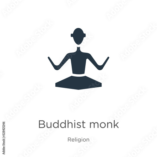 Fototapeta Naklejka Na Ścianę i Meble -  Buddhist monk icon vector. Trendy flat buddhist monk icon from religion collection isolated on white background. Vector illustration can be used for web and mobile graphic design, logo, eps10