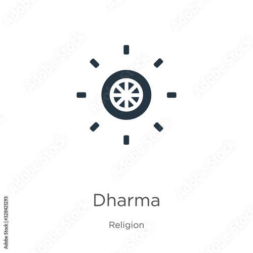 Dharma icon vector. Trendy flat dharma icon from religion collection isolated on white background. Vector illustration can be used for web and mobile graphic design, logo, eps10