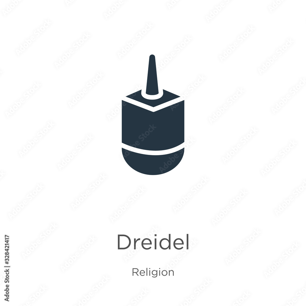 Dreidel icon vector. Trendy flat dreidel icon from religion collection isolated on white background. Vector illustration can be used for web and mobile graphic design, logo, eps10 Dreidel icon vector. Trendy flat dreidel icon from religion collection isolated on white background. Vector illustration can be used for web and mobile graphic design, logo, eps10