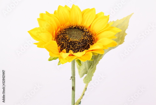 Artificial sunflower isolated on white background
