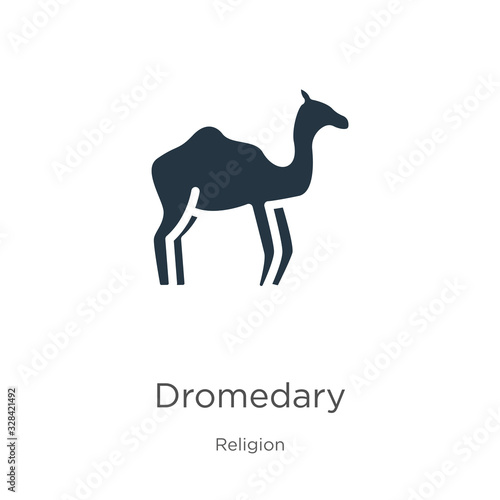 Dromedary icon vector. Trendy flat dromedary icon from religion collection isolated on white background. Vector illustration can be used for web and mobile graphic design  logo  eps10