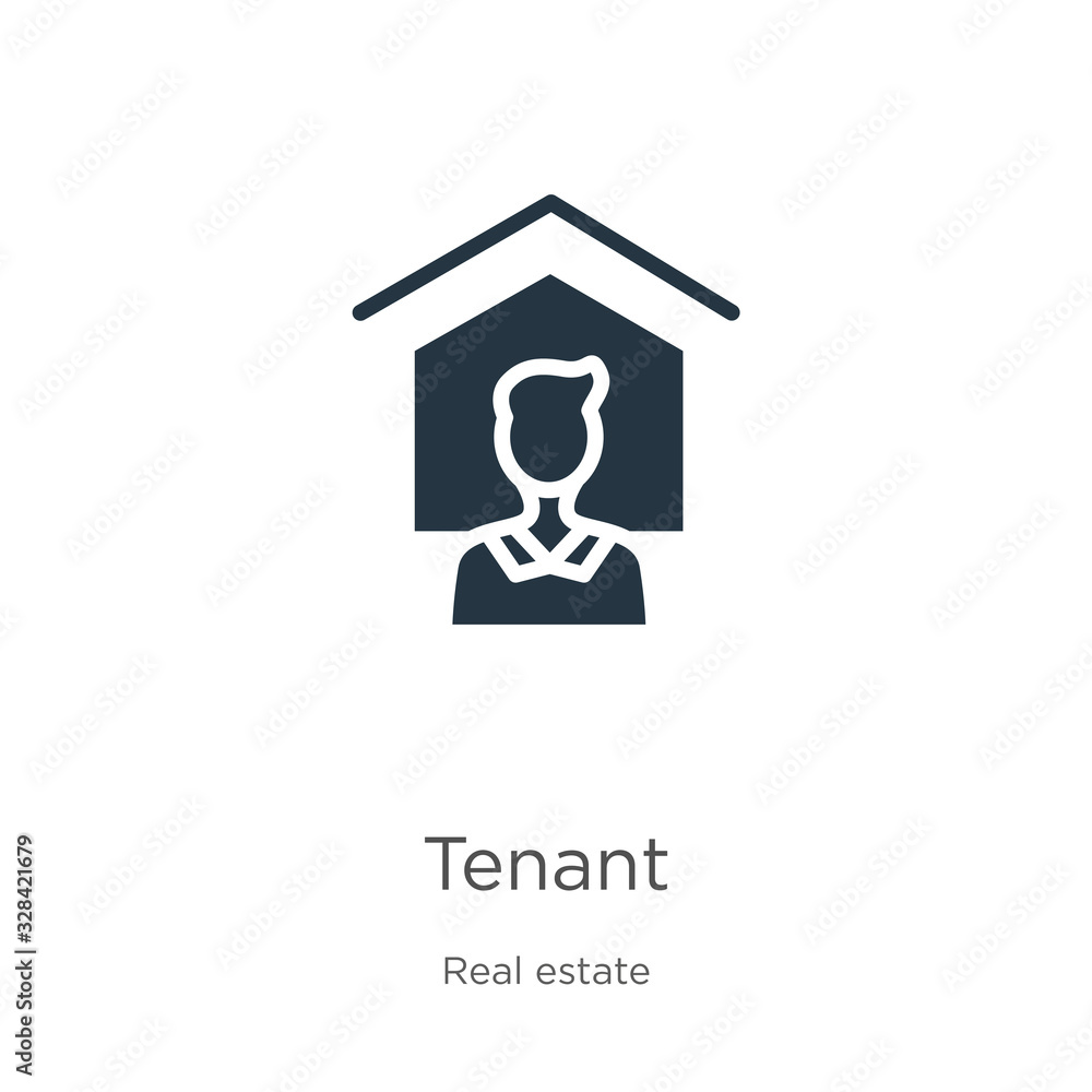 Tenant icon vector. Trendy flat tenant icon from real estate collection isolated on white background. Vector illustration can be used for web and mobile graphic design, logo, eps10 Tenant icon vector. Trendy flat tenant icon from real estate collection isolated on white background. Vector illustration can be used for web and mobile graphic design, logo, eps10