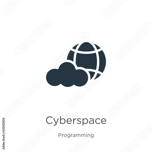 Cyberspace icon vector. Trendy flat cyberspace icon from programming collection isolated on white background. Vector illustration can be used for web and mobile graphic design, logo, eps10