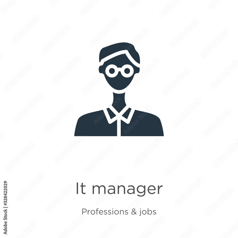 It manager icon vector. Trendy flat it manager icon from professions collection isolated on white background. Vector illustration can be used for web and mobile graphic design, logo, eps10