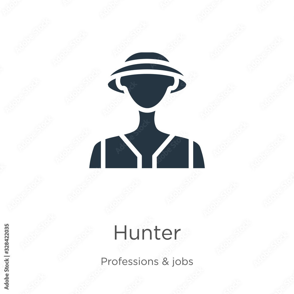 Hunter icon vector. Trendy flat hunter icon from professions collection isolated on white background. Vector illustration can be used for web and mobile graphic design, logo, eps10